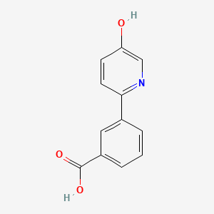 molecular formula C12H9NO3 B6414219 2-(3-Carboxyphenyl)-5-hydroxypyridine, 95% CAS No. 1261984-27-3