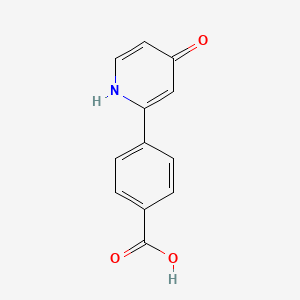 molecular formula C12H9NO3 B6414236 2-(4-Carboxyphenyl)-4-hydroxypyridine, 95% CAS No. 1261991-53-0