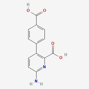 molecular formula C13H10N2O4 B6414251 6-Amino-3-(4-carboxyphenyl)picolinic acid, 95% CAS No. 1262011-42-6