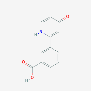molecular formula C12H9NO3 B6414276 2-(3-Carboxyphenyl)-4-hydroxypyridine, 95% CAS No. 1261937-33-0