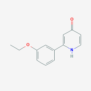 molecular formula C13H13NO2 B6414360 2-(3-Ethoxyphenyl)-4-hydroxypyridine, 95% CAS No. 1261958-50-2
