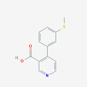 molecular formula C13H11NO2S B6414371 4-(3-Methylthiophenyl)nicotinic acid, 95% CAS No. 1261912-17-7