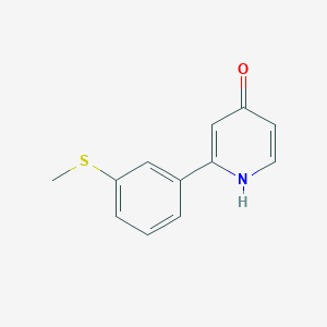 molecular formula C12H11NOS B6414392 4-Hydroxy-2-(3-methylthiophenyl)pyridine, 95% CAS No. 1261894-86-3