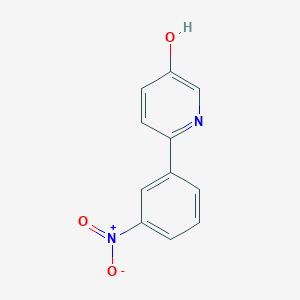 molecular formula C11H8N2O3 B6414399 5-Hydroxy-2-(3-nitrophenyl)pyridine, 95% CAS No. 1261991-99-4
