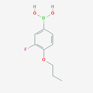 molecular formula C9H12BFO3 B064144 3-氟-4-丙氧基苯基硼酸 CAS No. 192376-68-4