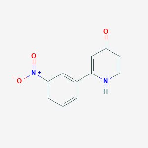 molecular formula C11H8N2O3 B6414407 4-Hydroxy-2-(3-nitrophenyl)pyridine, 95% CAS No. 1261908-46-6