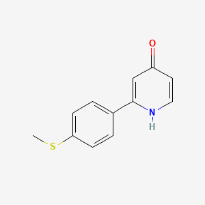 molecular formula C12H11NOS B6414430 4-Hydroxy-2-(4-methylthiophenyl)pyridine, 95% CAS No. 1262010-63-8