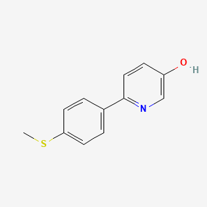 molecular formula C12H11NOS B6414460 5-Hydroxy-2-(4-methylthiophenyl)pyridine, 95% CAS No. 1032825-68-5