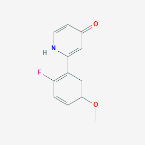 molecular formula C12H10FNO2 B6414471 2-(2-Fluoro-5-methoxyphenyl)-4-hydroxypyridine, 95% CAS No. 1261958-91-1