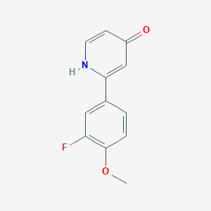 molecular formula C12H10FNO2 B6414482 2-(3-Fluoro-4-methoxyphenyl)-4-hydroxypyridine, 95% CAS No. 1262011-43-7