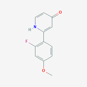 molecular formula C12H10FNO2 B6414483 2-(2-Fluoro-4-methoxyphenyl)-4-hydroxypyridine, 95% CAS No. 1261962-32-6