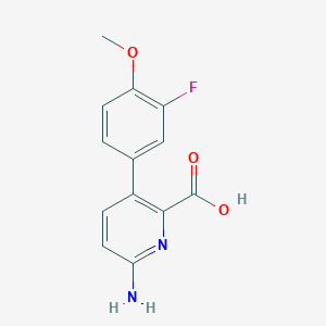 6-Amino-3-(3-fluoro-4-methoxyphenyl)picolinic acid, 95%
