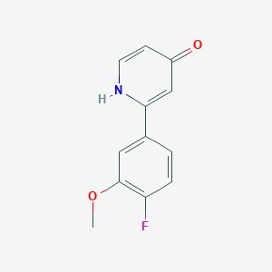 molecular formula C12H10FNO2 B6414528 2-(4-Fluoro-3-methoxyphenyl)-4-hydroxypyridine, 95% CAS No. 1261973-45-8