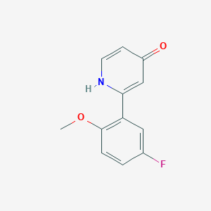 2-(5-Fluoro-2-methoxyphenyl)-4-hydroxypyridine, 95%