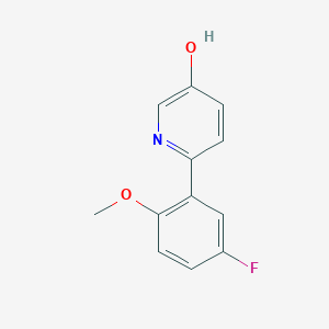 2-(5-Fluoro-2-methoxyphenyl)-5-hydroxypyridine, 95%