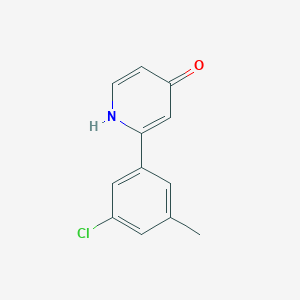 molecular formula C12H10ClNO B6414616 2-(3-Chloro-5-methylphenyl)-4-hydroxypyridine, 95% CAS No. 1261908-55-7