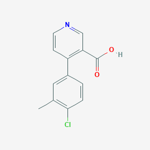 molecular formula C13H10ClNO2 B6414641 4-(4-Chloro-3-methylphenyl)nicotinic acid, 95% CAS No. 1261992-10-2