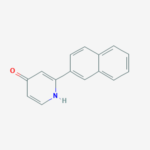 molecular formula C15H11NO B6414665 4-Hydroxy-2-(naphthalen-2-yl)pyridine, 95% CAS No. 1261992-15-7