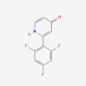 molecular formula C11H6F3NO B6414730 4-Hydroxy-2-(2,4,6-trifluorophenyl)pyridine, 95% CAS No. 1261894-92-1