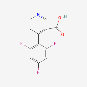 molecular formula C12H6F3NO2 B6414742 4-(2,4,6-Trifluorophenyl)nicotinic acid, 95% CAS No. 1261904-87-3