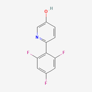 molecular formula C11H6F3NO B6414753 5-Hydroxy-2-(2,4,6-trifluorophenyl)pyridine, 95% CAS No. 1261992-21-5