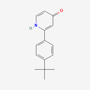 molecular formula C15H17NO B6414763 4-Hydroxy-2-(4-t-butylphenyl)pyridine, 95% CAS No. 1018819-07-2