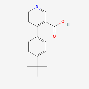 molecular formula C16H17NO2 B6414773 4-(4-t-Butylphenyl)nicotinic acid, 95% CAS No. 1261973-53-8
