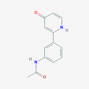 molecular formula C13H12N2O2 B6414792 2-(3-Acetylaminophenyl)-4-hydroxypyridine, 95% CAS No. 1261935-38-9