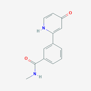 molecular formula C13H12N2O2 B6414800 4-Hydroxy-2-[3-(N-methylaminocarbonyl)phenyl]pyridine, 95% CAS No. 1261983-87-2