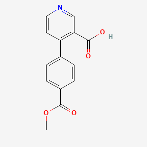 molecular formula C14H11NO4 B6414820 4-(4-Methoxycarbonylphenyl)nicotinic acid, 95% CAS No. 200510-14-1