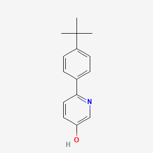molecular formula C15H17NO B6414848 5-Hydroxy-2-(4-t-butylphenyl)pyridine, 95% CAS No. 906101-30-2