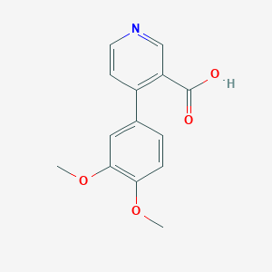 molecular formula C14H13NO4 B6414899 4-(3,4-Dimethoxyphenyl)nicotinic acid, 95% CAS No. 1261971-76-9