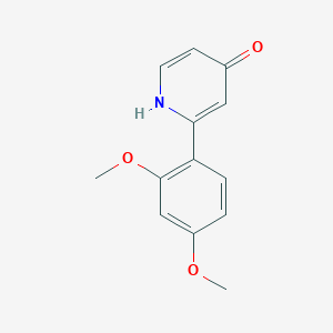 molecular formula C13H13NO3 B6414917 2-(2,4-Dimethoxyphenyl)-4-hydroxypyridine, 95% CAS No. 1261938-62-8