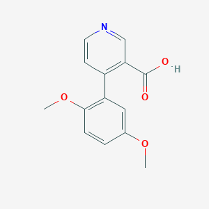 molecular formula C14H13NO4 B6414929 4-(2,5-Dimethoxyphenyl)nicotinic acid, 95% CAS No. 1261999-00-1