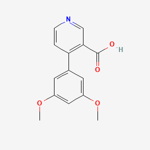 molecular formula C14H13NO4 B6414935 4-(3,5-Dimethoxyphenyl)nicotinic acid, 95% CAS No. 1261894-95-4