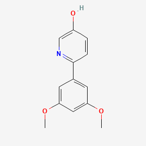 molecular formula C13H13NO3 B6414946 2-(3,5-Dimethoxyphenyl)-5-hydroxypyridine, 95% CAS No. 1261973-81-2