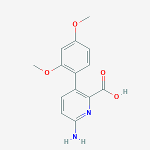 6-Amino-3-(2,4-dimethoxyphenyl)picolinic acid