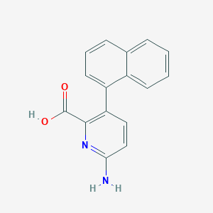 molecular formula C16H12N2O2 B6415050 6-Amino-3-(naphthalen-1-yl)picolinic acid, 95% CAS No. 1261913-72-7