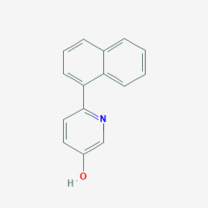 molecular formula C15H11NO B6415081 5-Hydroxy-2-(naphthalen-1-yl)pyridine, 95% CAS No. 1261908-68-2