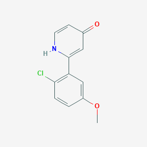 molecular formula C12H10ClNO2 B6415089 2-(2-Chloro-5-methoxyphenyl)-4-hydroxypyridine, 95% CAS No. 1261935-50-5