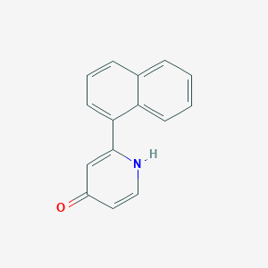 molecular formula C15H11NO B6415095 4-Hydroxy-2-(naphthalen-1-yl)pyridine, 95% CAS No. 1261910-27-3