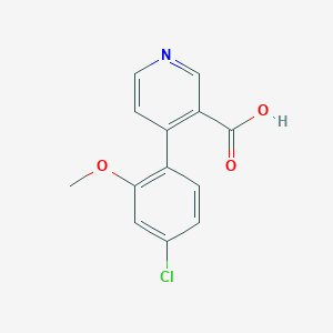 molecular formula C13H10ClNO3 B6415111 4-(4-Chloro-2-methoxyphenyl)nicotinic acid, 95% CAS No. 1261935-57-2