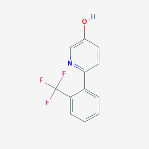 molecular formula C12H8F3NO B6415168 5-Hydroxy-2-(2-trifluoromethylphenyl)pyridine, 95% CAS No. 1261442-72-1