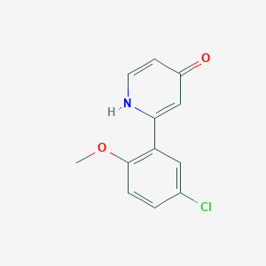 molecular formula C12H10ClNO2 B6415176 2-(5-Chloro-2-methoxyphenyl)-4-hydroxypyridine, 95% CAS No. 1261959-21-0