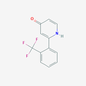 molecular formula C12H8F3NO B6415182 4-Hydroxy-2-(2-trifluoromethylphenyl)pyridine, 95% CAS No. 1261985-95-8