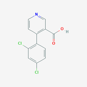 molecular formula C12H7Cl2NO2 B6415206 4-(2,4-Dichlorophenyl)nicotinic acid, 95% CAS No. 1261959-30-1