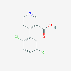molecular formula C12H7Cl2NO2 B6415236 4-(2,5-Dichlorophenyl)nicotinic acid, 95% CAS No. 1262010-24-1
