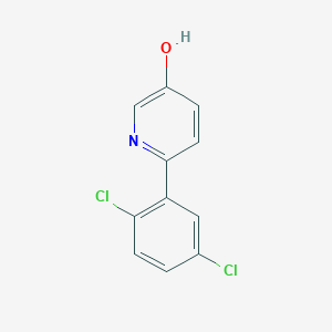 molecular formula C11H7Cl2NO B6415241 2-(2,5-Dichlorophenyl)-5-hydroxypyridine, 95% CAS No. 1262010-89-8