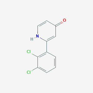 molecular formula C11H7Cl2NO B6415249 2-(2,3-Dichlorophenyl)-4-hydroxypyridine, 95% CAS No. 1261936-11-1