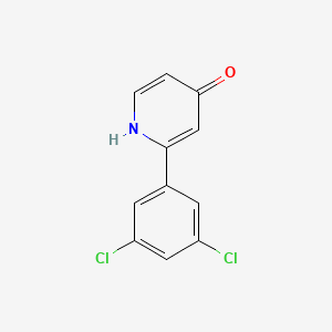 molecular formula C11H7Cl2NO B6415262 2-(3,5-Dichlorophenyl)-4-hydroxypyridine, 95% CAS No. 1261939-13-2